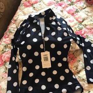 Blue Polka dot swimsuit